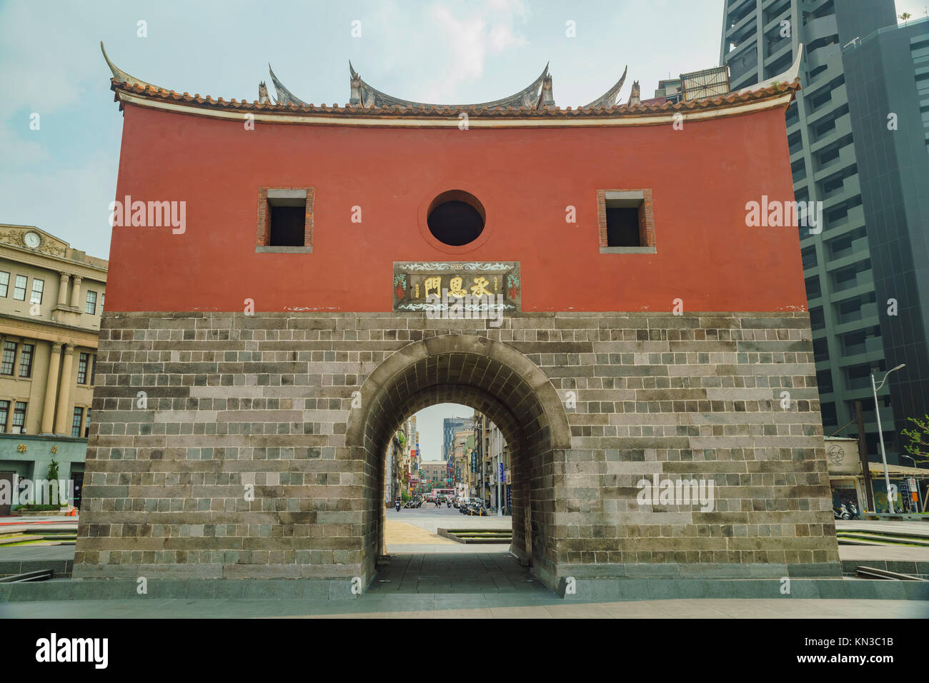 Taipei, AUG 18: The historical Cheng En Gate on AUG 18, 2017 at Taipei, Taiwan Stock Photo