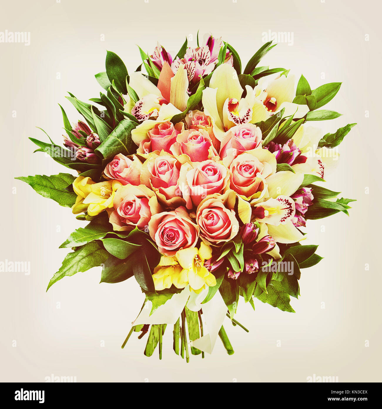 Bouquet of dried wildflowers with filter effect retro vintage style Stock  Photo - Alamy