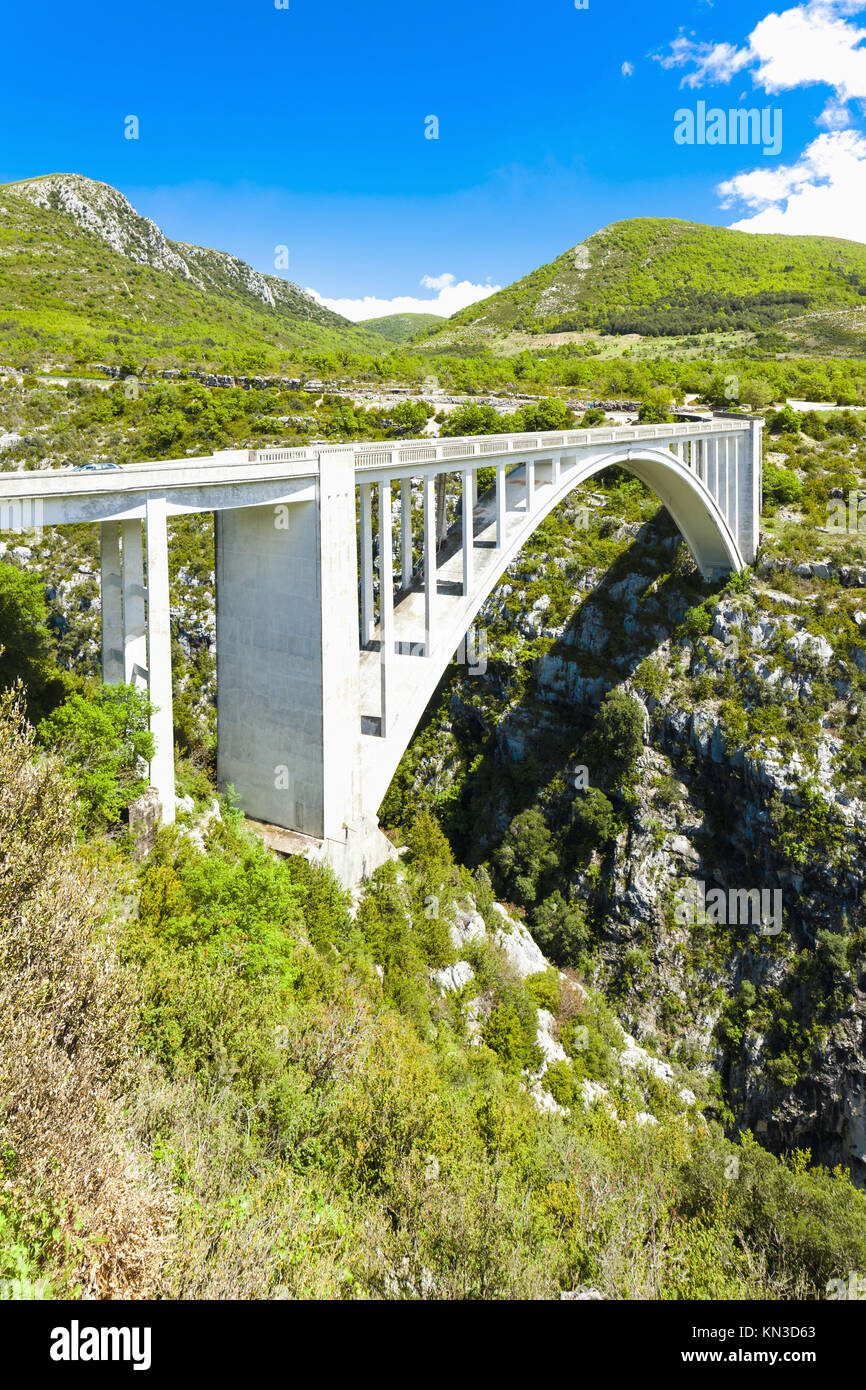Europe france provence verdon gorge artuby pont landscape hi-res stock