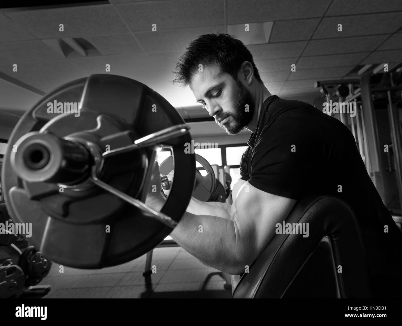 Biceps Black and White Stock Photos & Images - Alamy