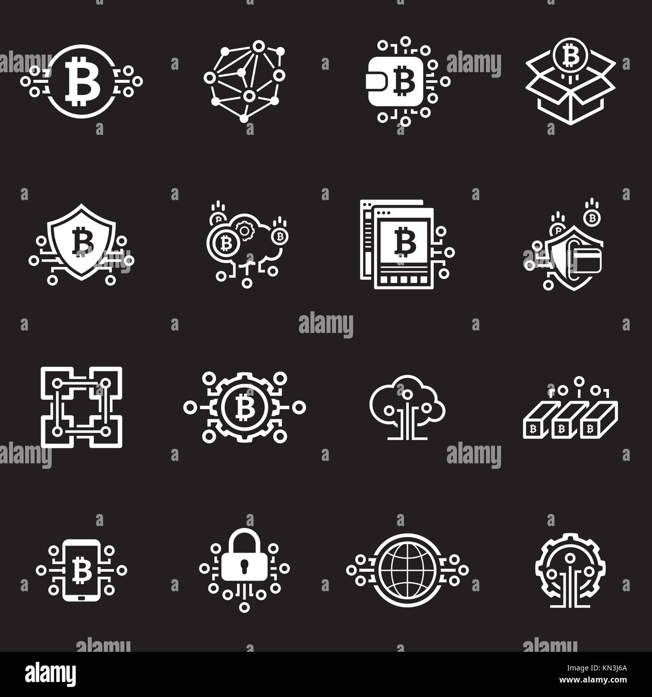 Business networking blockchain technology Stock Vector Images - Alamy