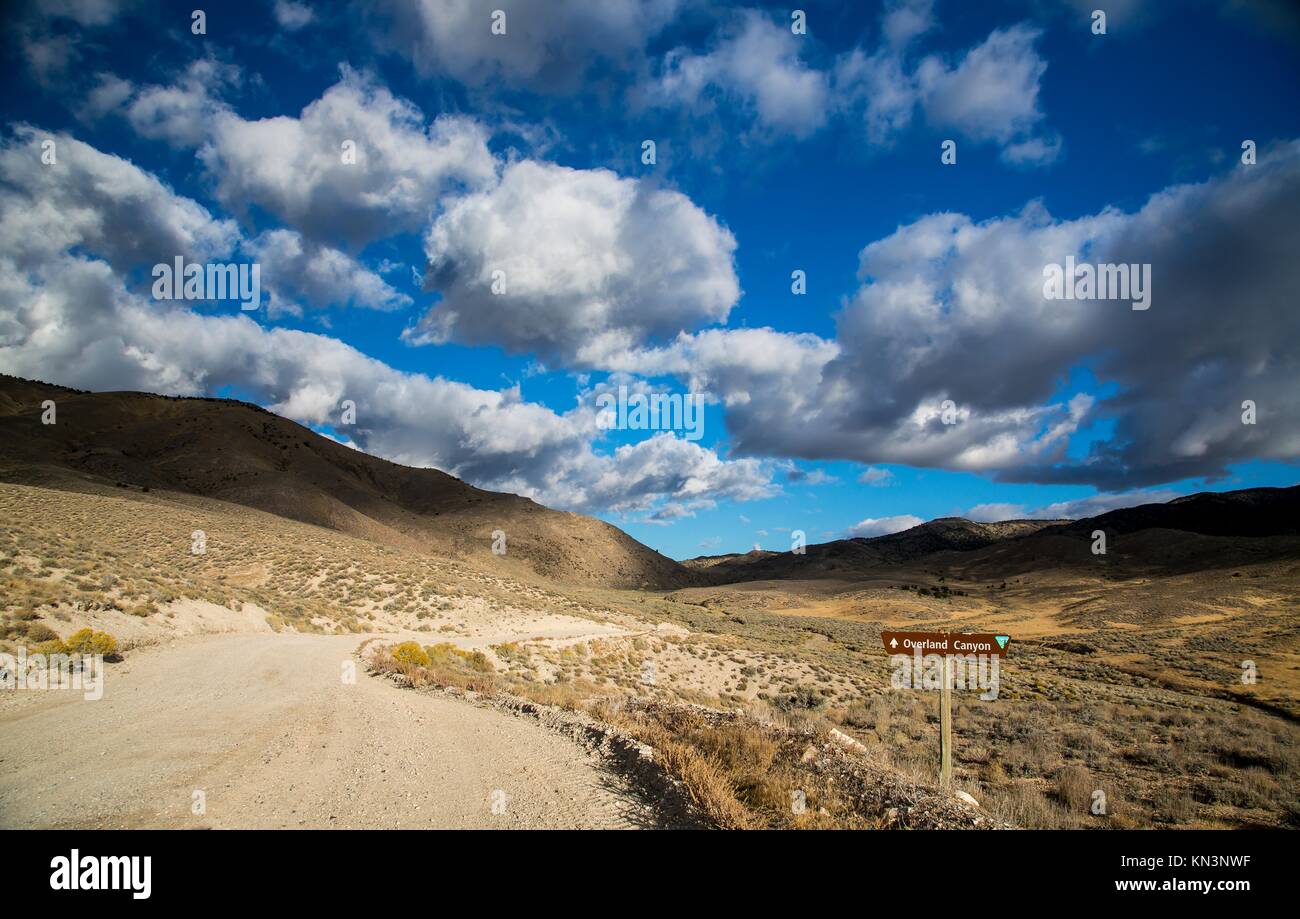 The Overland Canyon Trail winds through the Deep Creek Mountains in the