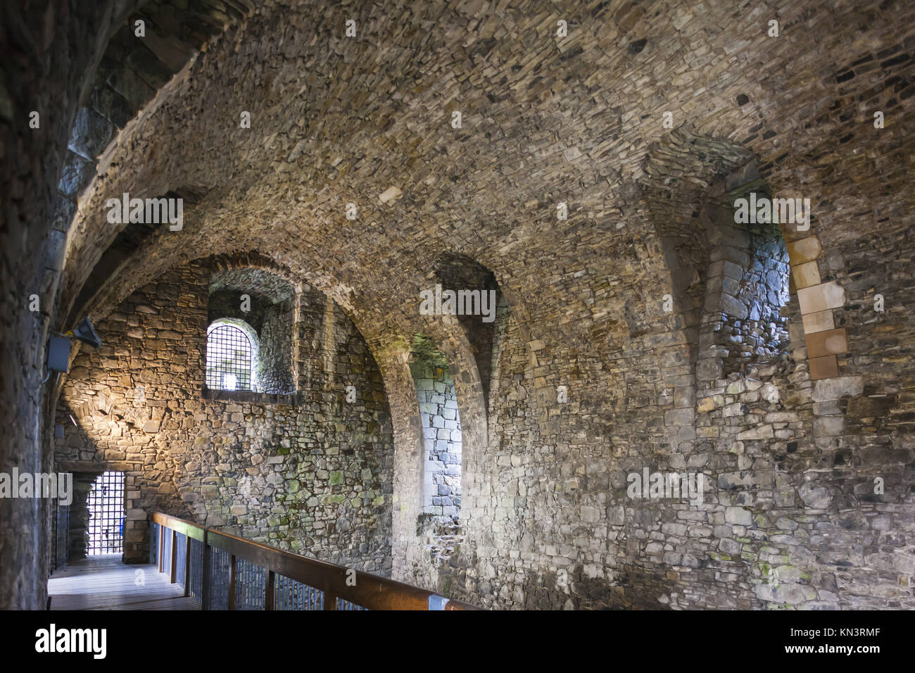 interior of Dundonald Castle, Ayrshire, Scotland. Stock Photo