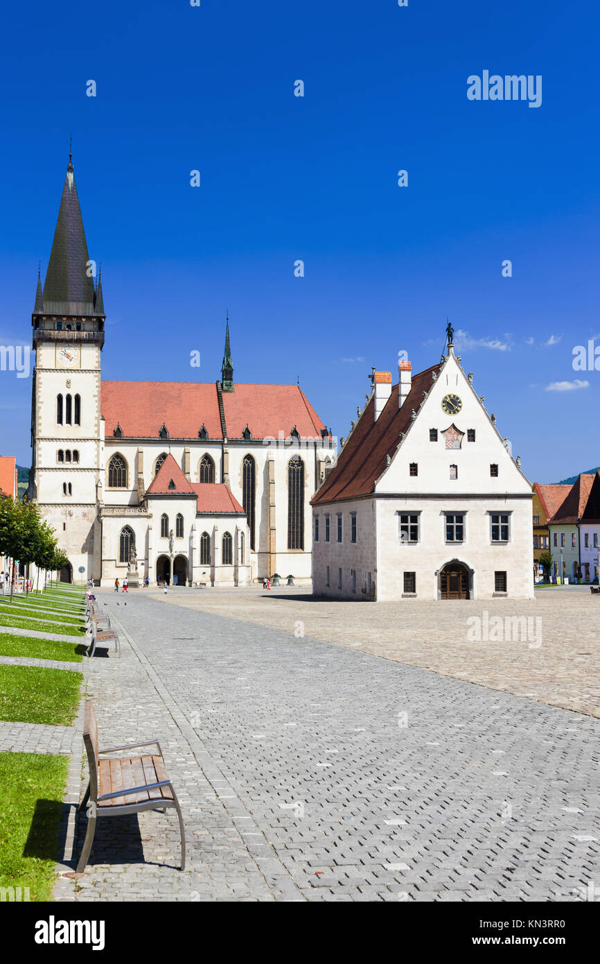 Town Hall Square, Bardejov, Slovakia. Stock Photo