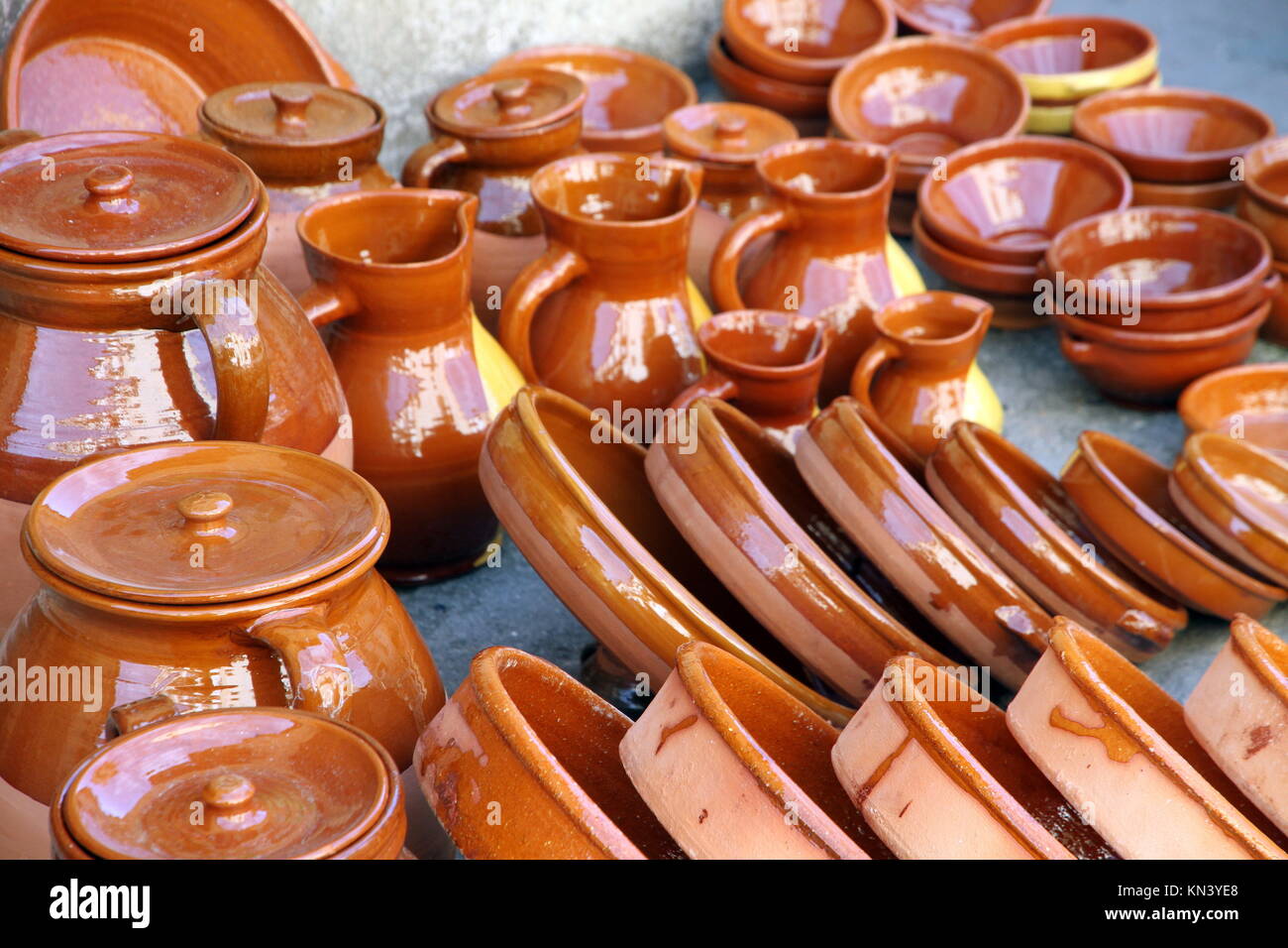 Traditional pottery for sale Spain Stock Photo Alamy
