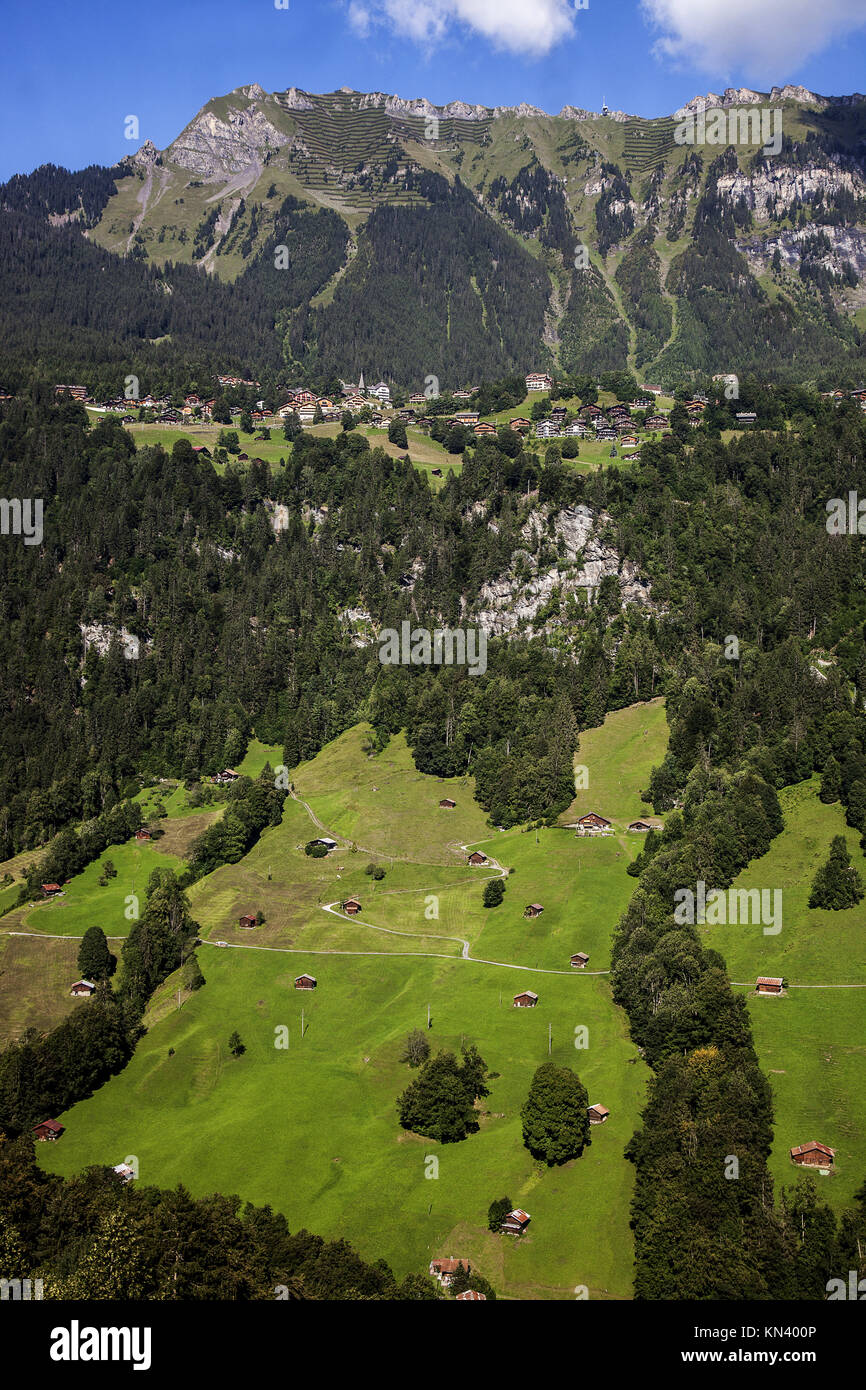 Wengen view from mountain Stock Photo - Alamy