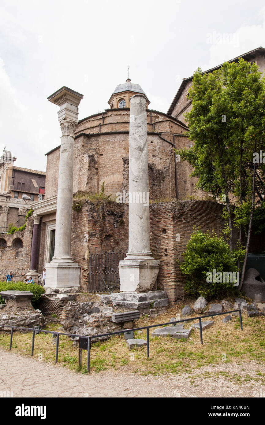 Temple of Romulus was dedicated by Emperor Maxentius to his son