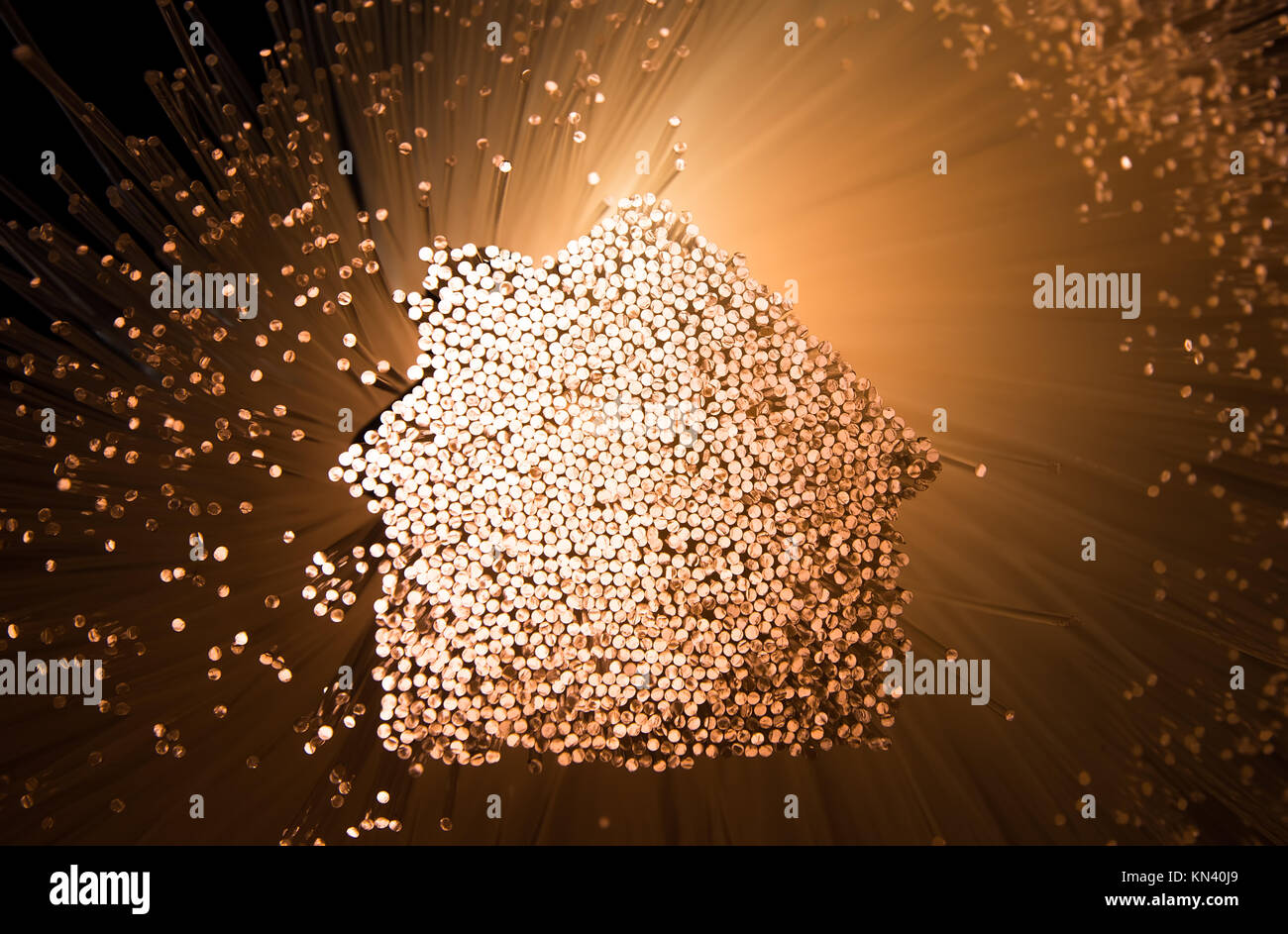 fiber optic connection to house Stock Photo Alamy