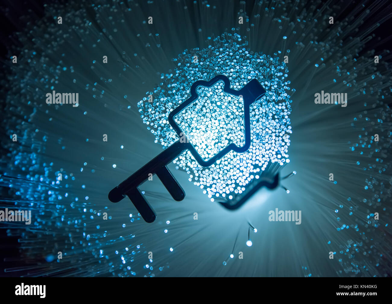 fiber optic connection to house Stock Photo Alamy