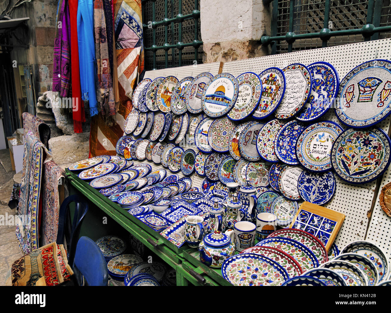 Colorful ceramics on the Market in Jerusalem, Israel Stock Photo Alamy