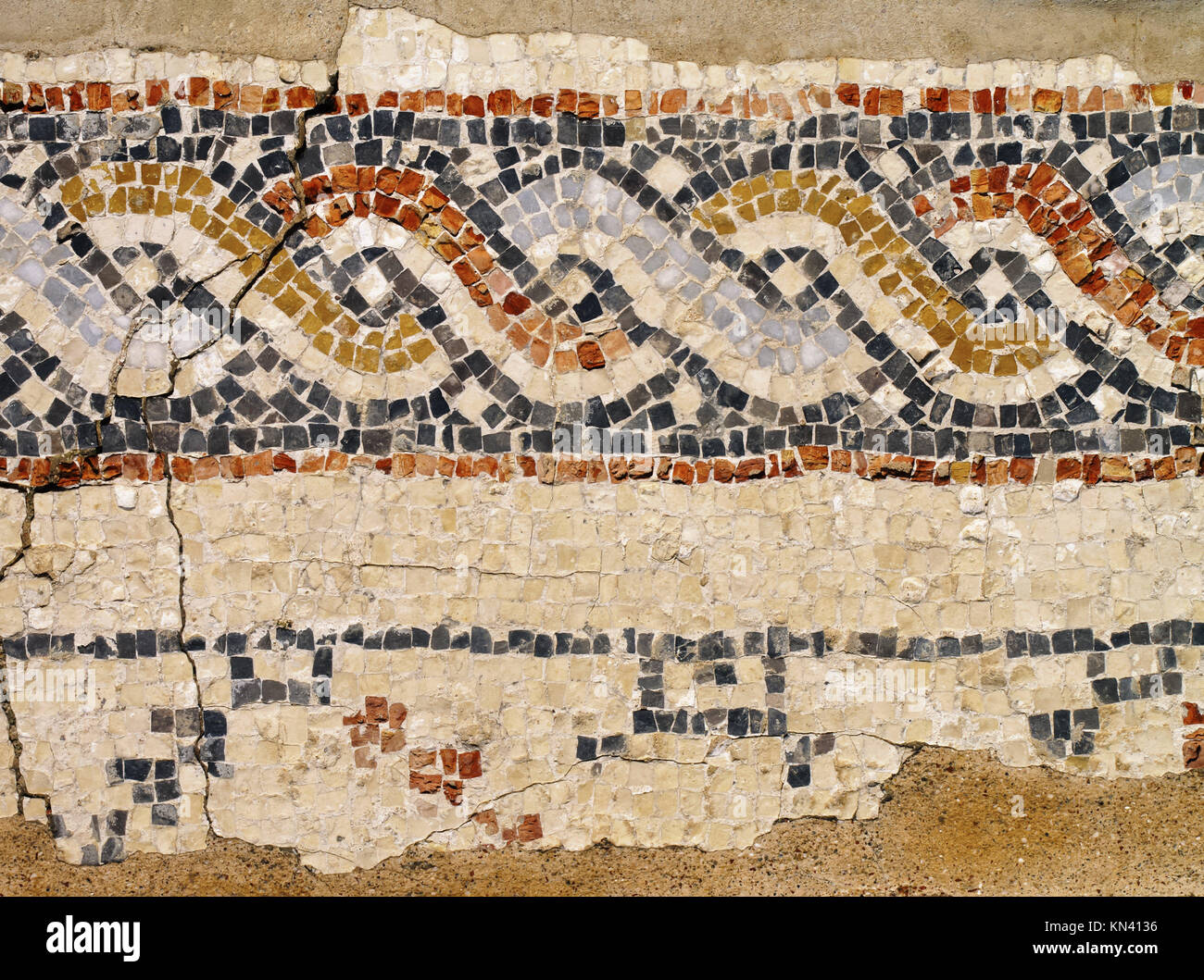 Mosaic In Caesarea Maritima - The Ancient Roman City, Israel Stock ...