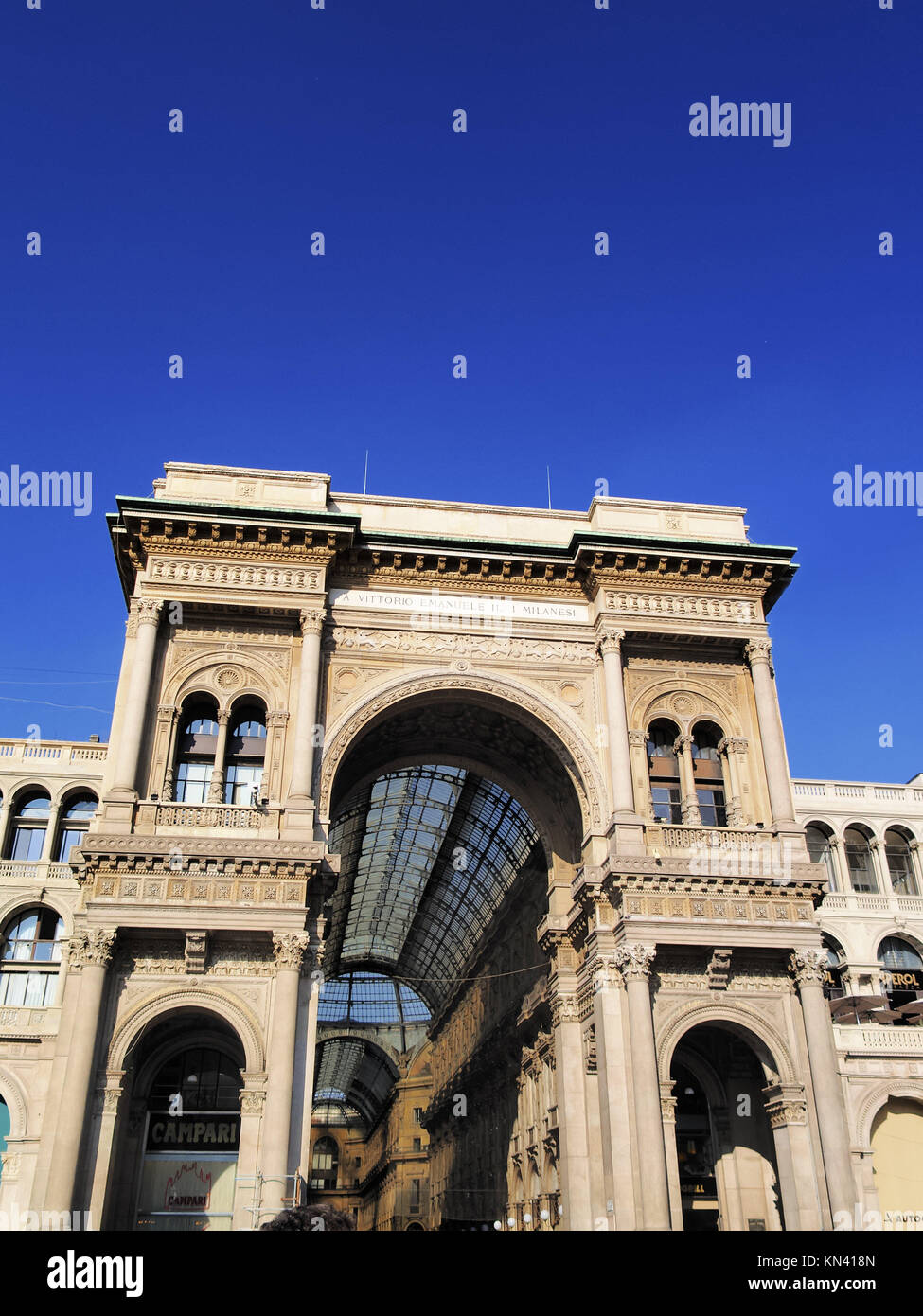 Galleria Vittorio Emanuele II famous expensive shopping centre in