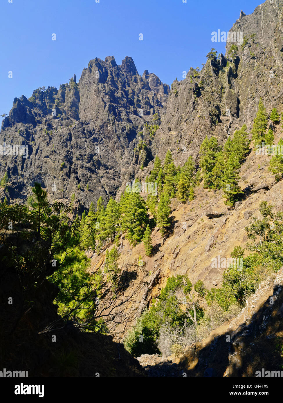 National Park Caldera de Taburiente on the island La Palma, Canary Islands, Spain Stock Photo National Park Caldera de Taburiente on the island La Palma, Canary Islands, Spain Stock Photo