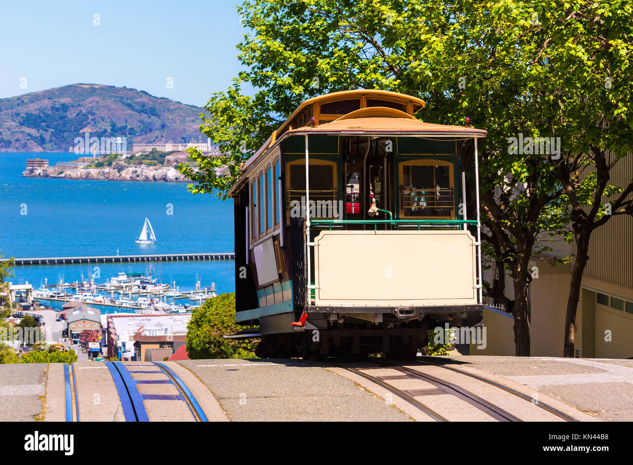 San francisco Hyde Street Cable Car Tram of the PowellHyde in
