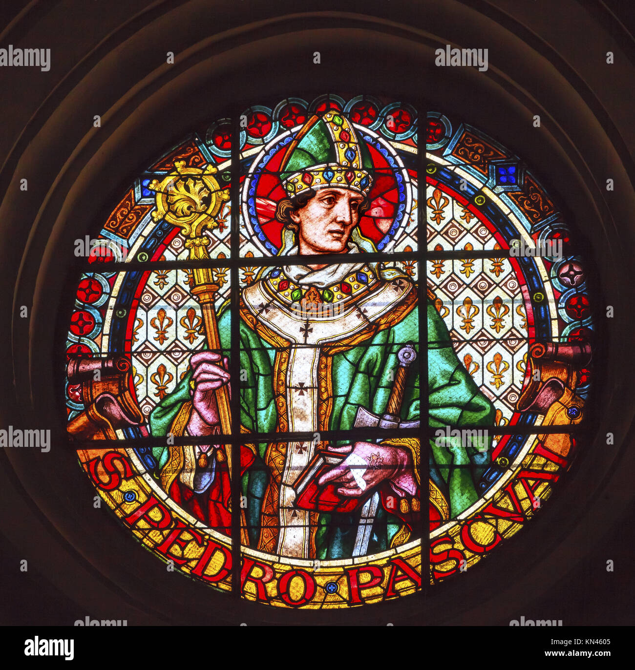Saint Pedro Pascal, Paschal Baylon, Stained Glass Basilica Cathedral