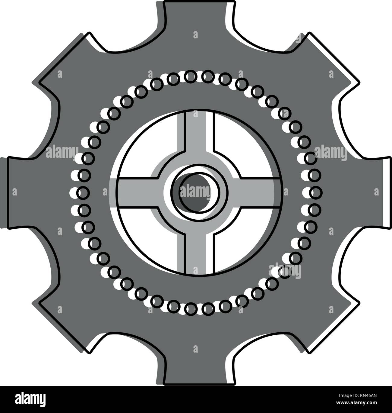 Gear machinery piece Stock Vector Image & Art - Alamy