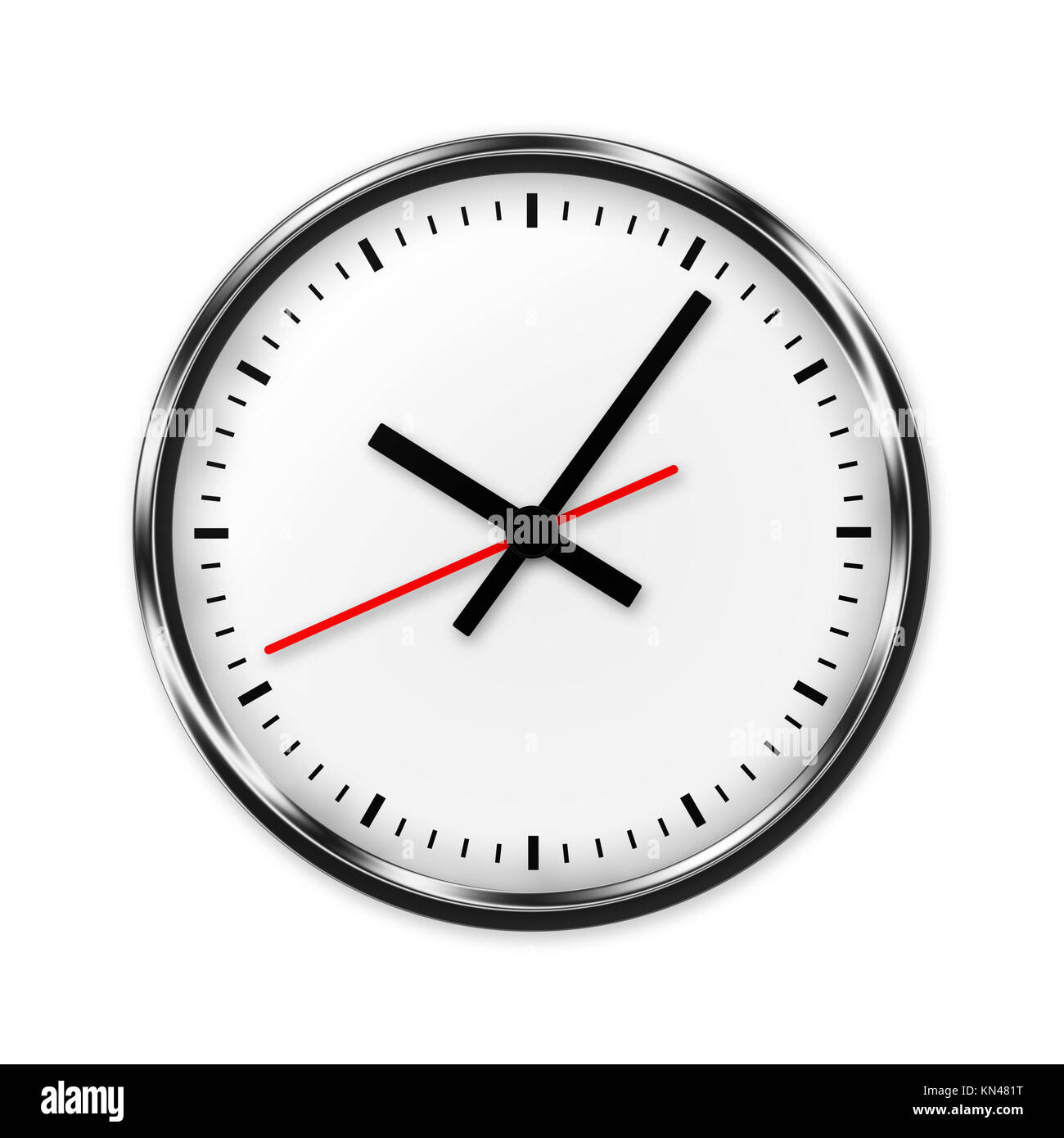 Wall clock without numbers isolated on white background Stock Photo Alamy