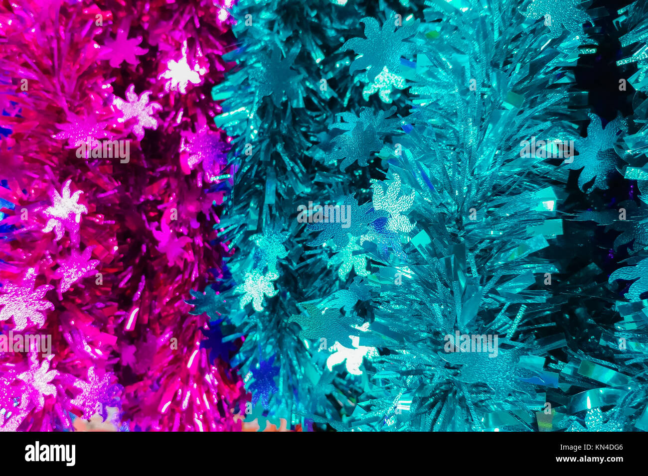 Closed up Christmas decorations equipment colorful background Stock Photo