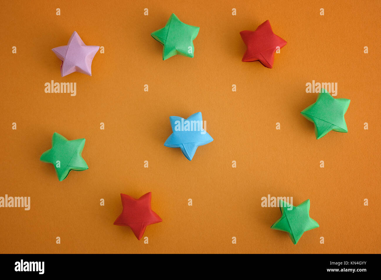 Origami Paper Stars Stock Photo - Alamy