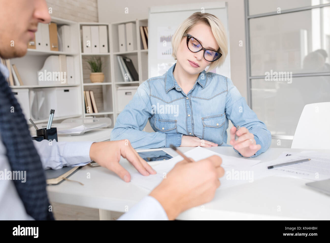 Young Business People Working Together Stock Photo