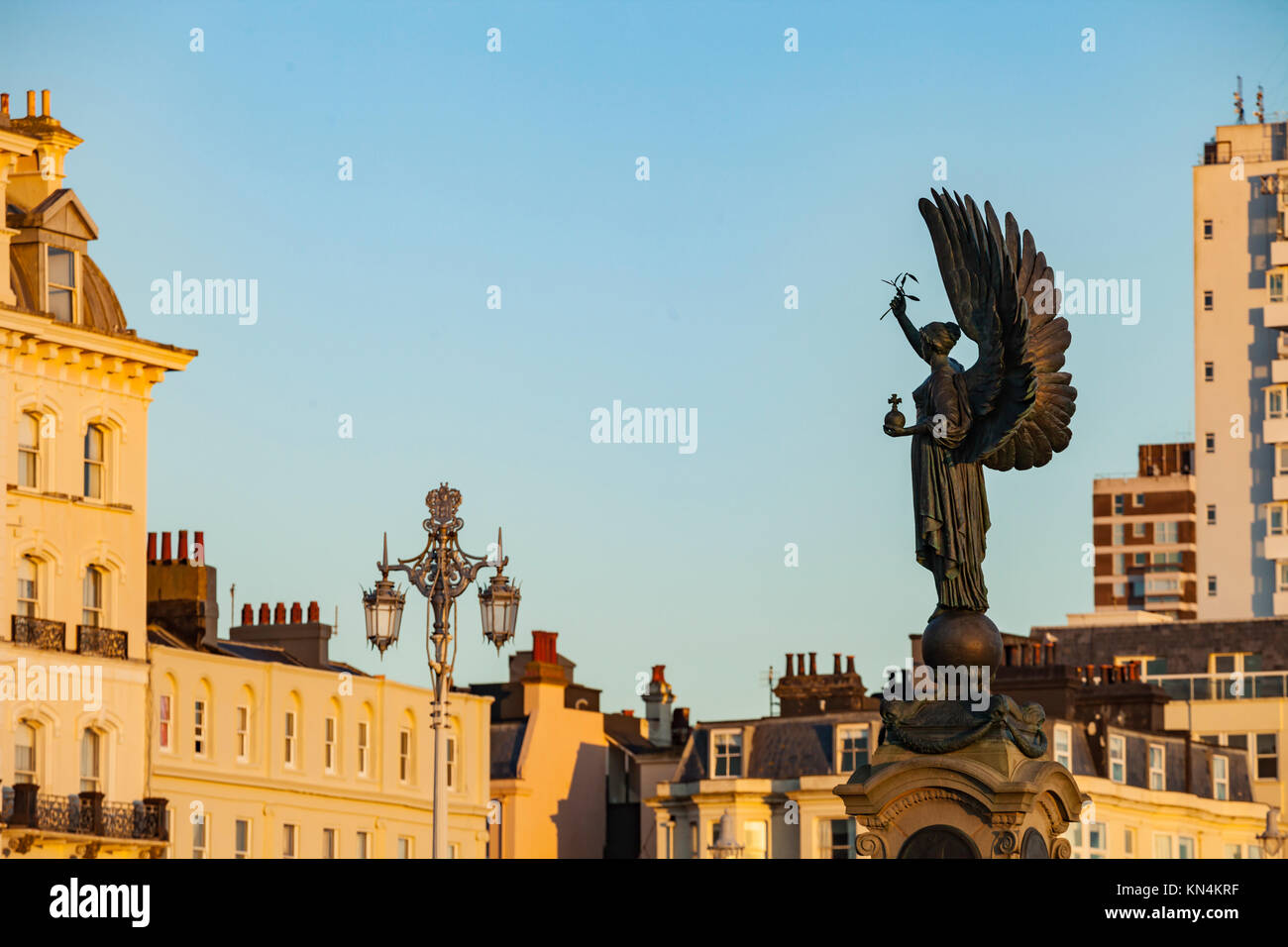 Angel of Peace statue on the border of Brighton and Hove, East Sussex