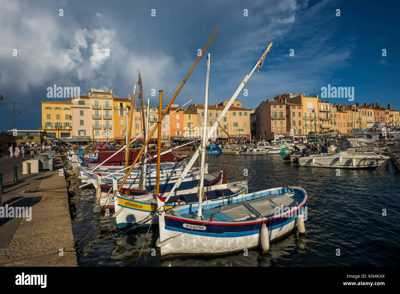 Port of St. Tropez, Var, Cote d' Azur, South of France, France Stock Photo