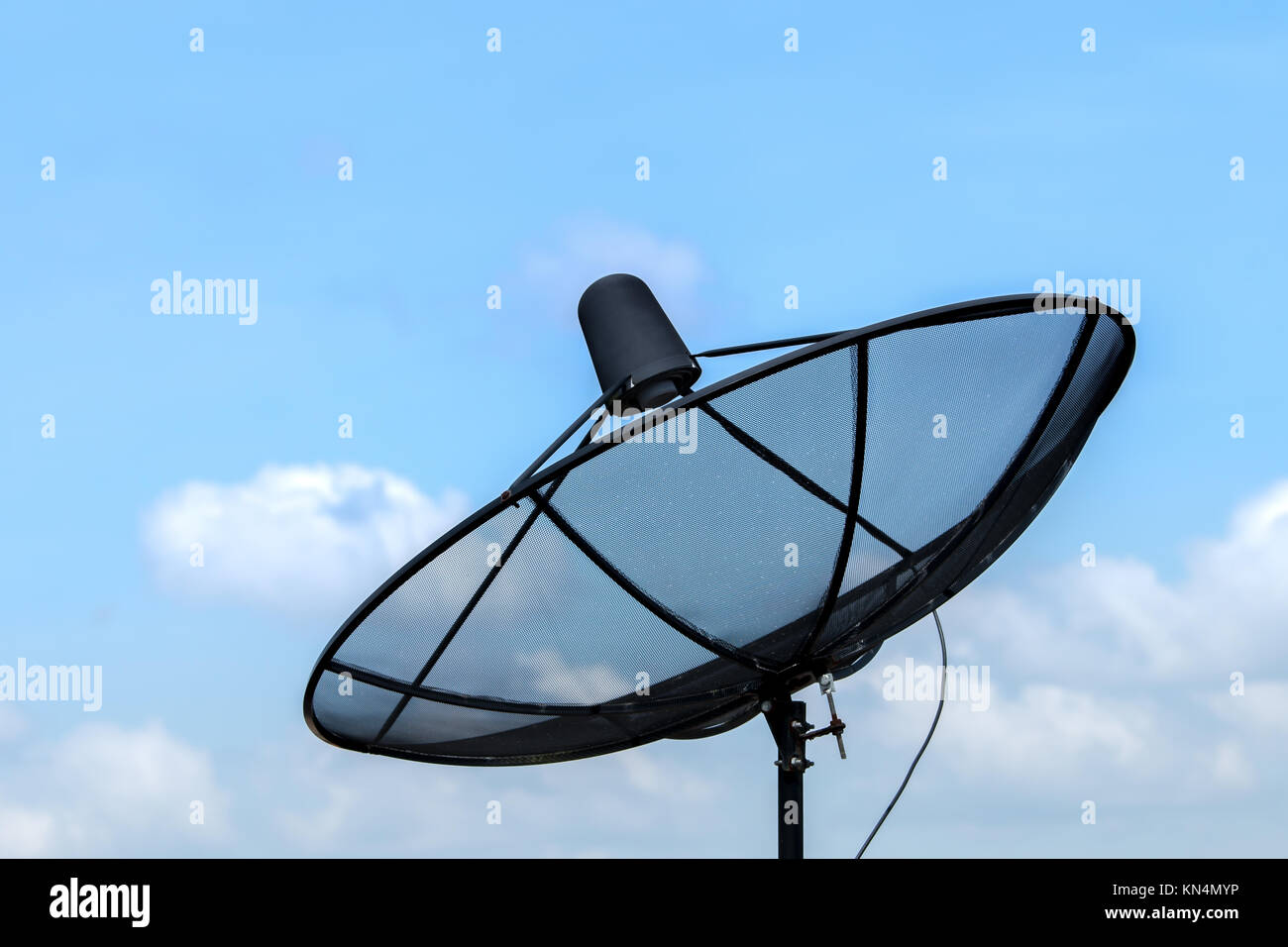 Antenna,satellite on blue sky background. Stock Photo
