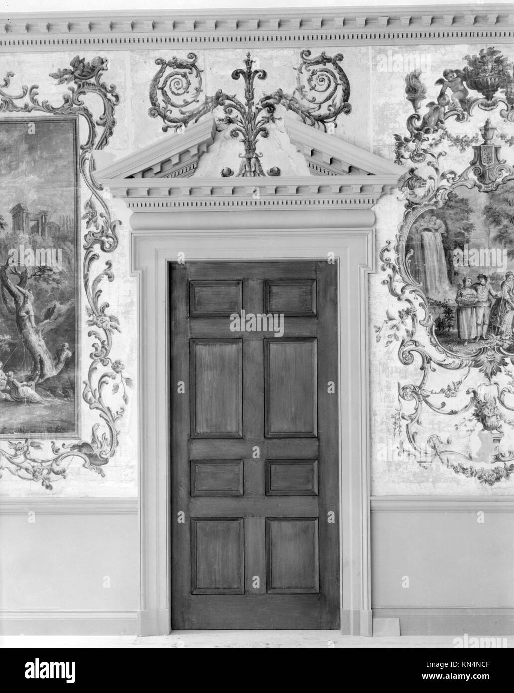 Door from the Great Hall of Van Rensselaer Manor House, Albany, New York MET 85489 3351 Stock Photo