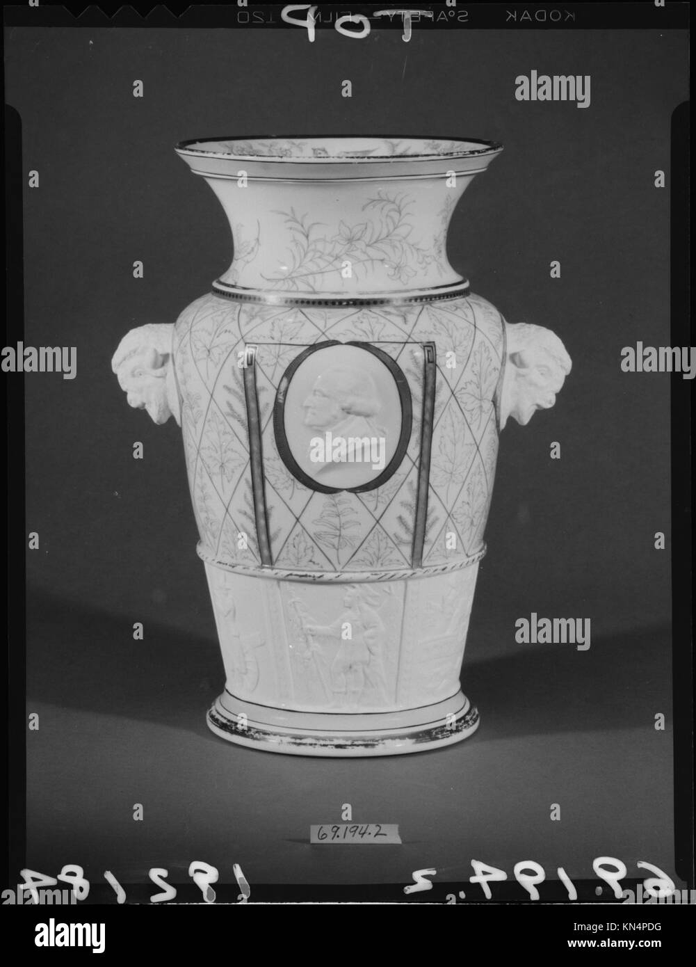 Century Vase MET 192184 1532 Designer: Designed by Karl L. H. M?ller, ca. 1820?1887, Manufacturer: Manufactured by Union Porcelain Works, 1863?ca. 1922, Century Vase, ca. 1876, Porcelain, H. 12 3/4 in. (32.4 cm). The Metropolitan Museum of Art, New York. Gift of Mr. and Mrs. Franklin Chace, 1969 (69.194.2) Stock Photo