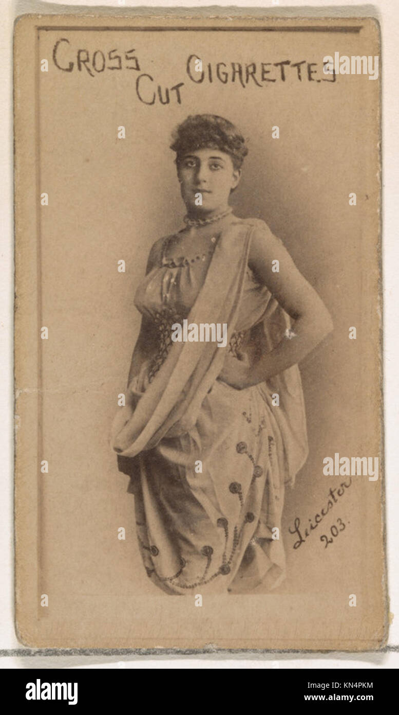 Card Number 203, Leicester, from the Actors and Actresses series (N145-1) issued by Duke Sons & Co. to promote Cross Cut Cigarettes MET DP865996 643663 Stock Photo