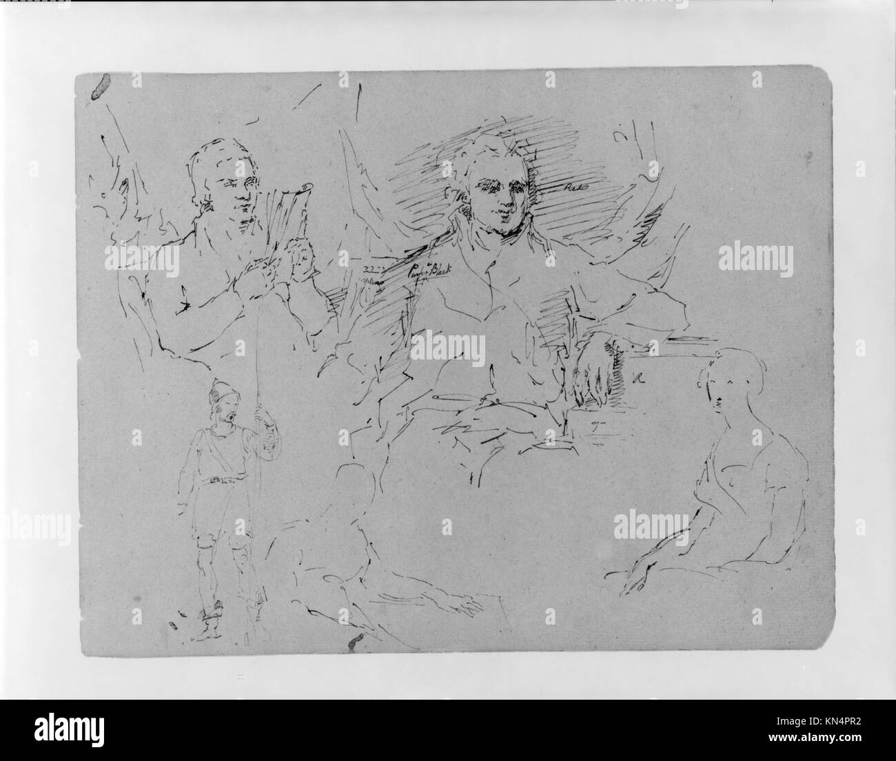 Two sketches figures Black and White Stock Photos & Images - Alamy