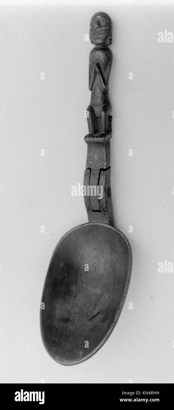 Folding spoon MET 17989 188166 Southern German, Folding spoon, first half 18th century, Wood, L. 7-3/4 in. (19.7 cm). The Metropolitan Museum of Art, New York. Gift of Mrs. Samuel P. Avery, 1897 (97.2.132) Stock Photo