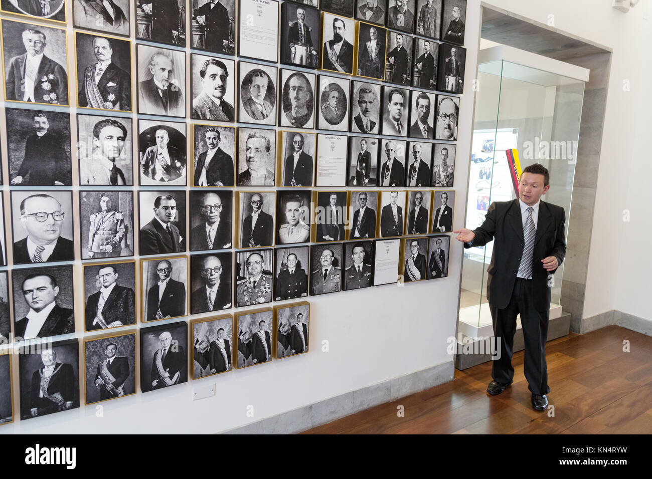 Quito Ecuador - Guided tour of the Presidential Palace ( Carondelet Palace ), seat of government building, Quito, Ecuador, South America Stock Photo