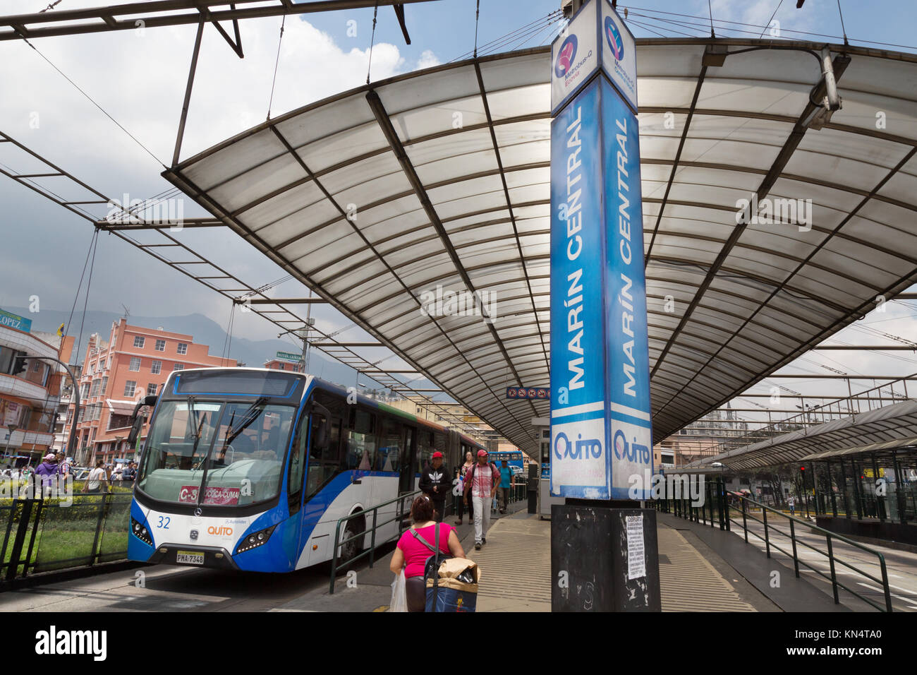 Quito Marin Central bus terminus or bus station, Quito Ecuador South America Stock Photo