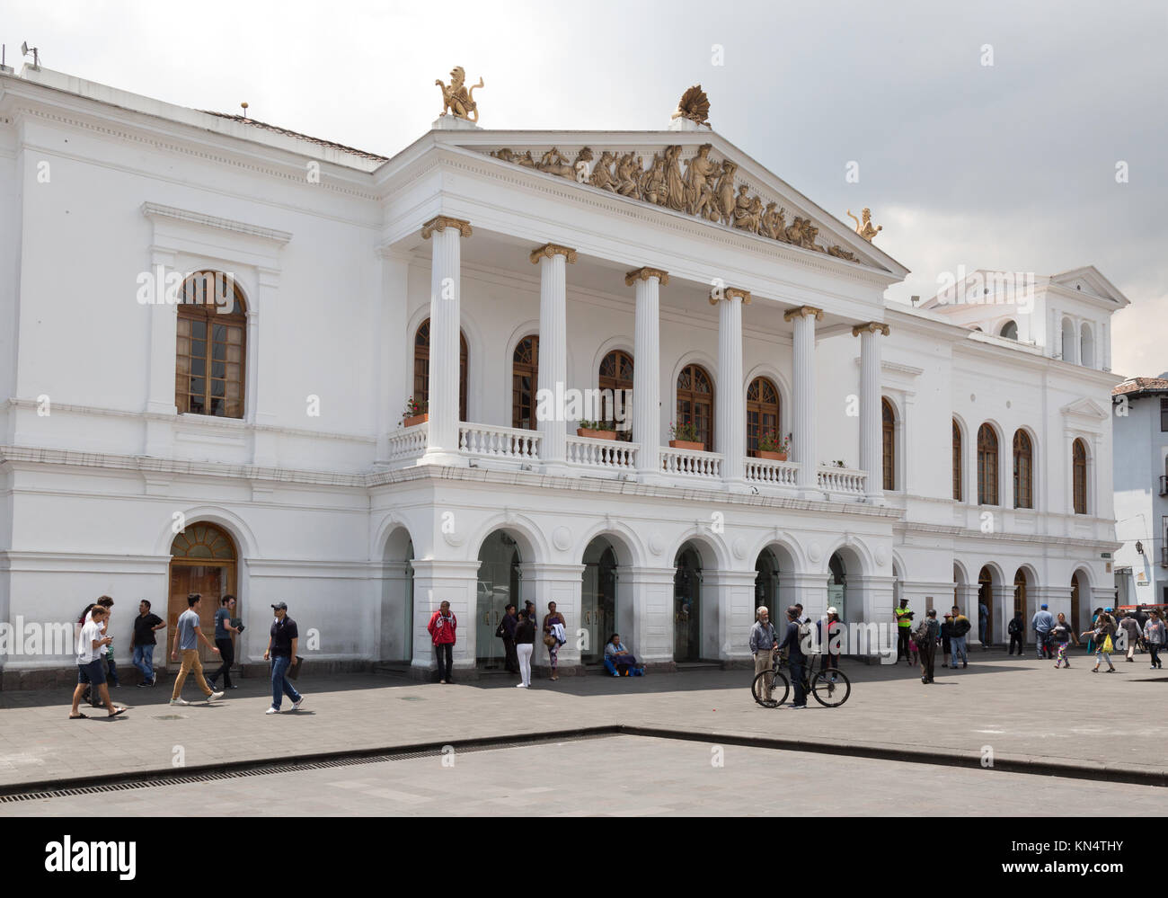 Quito Ecuador National Theatre, or Teatro Nacional Sucre, in Plaza del Teatro, Quito, Ecuador, South America Stock Photo