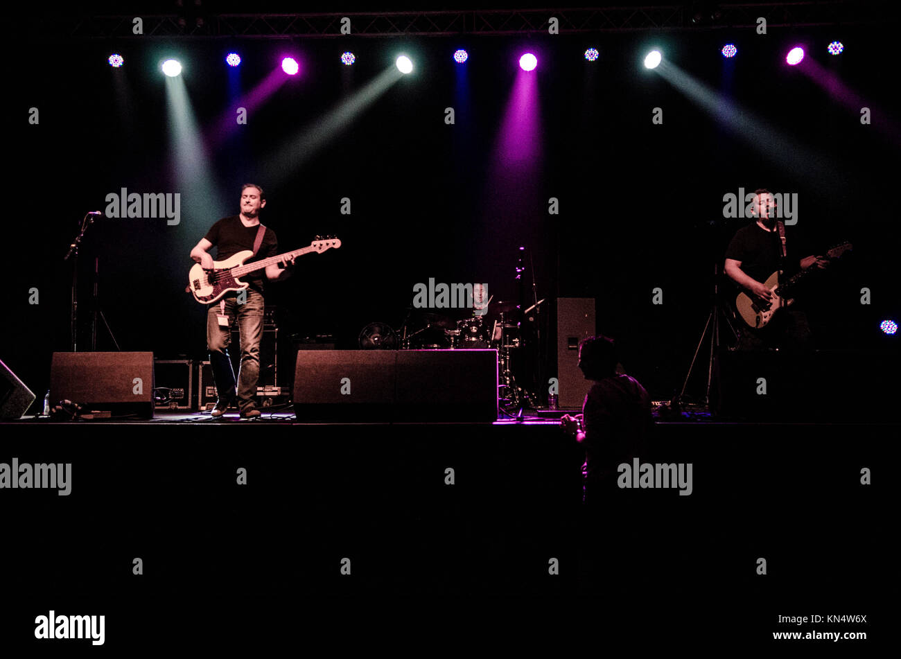 The Stevie Nimmo Trio at The Edinburgh Blues 'N' Rock Festival in The Corn Exchange, Edinburgh 2017 Stock Photo