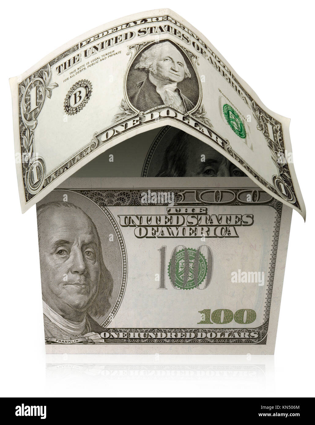 Model of Dollar house isolated on white background Stock Photo Alamy