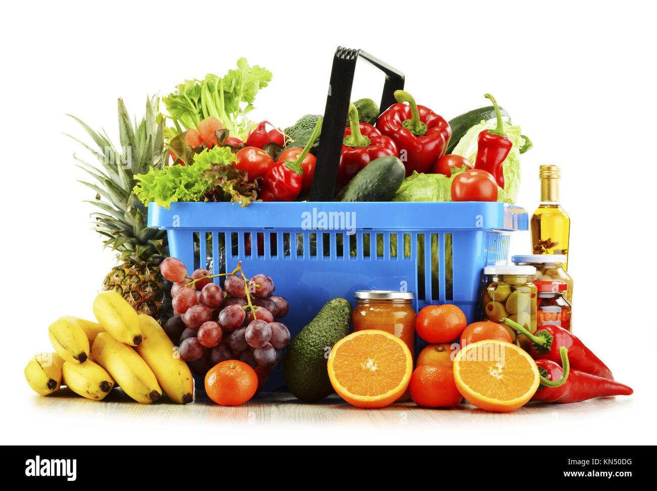 Shopping Groceries Basket Isolated High Resolution Stock Photography and  Images - Alamy