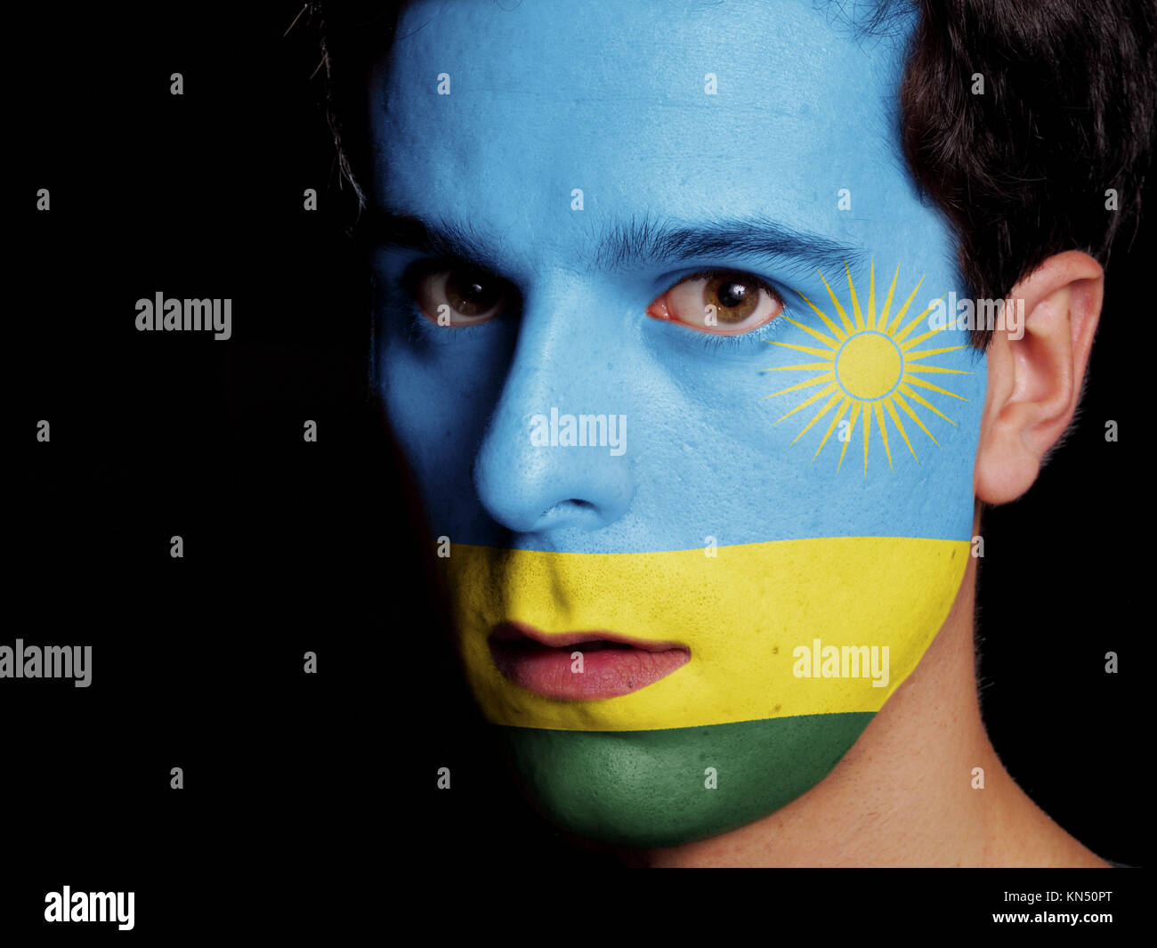 Face paint flag africa hi-res stock photography and images - Alamy