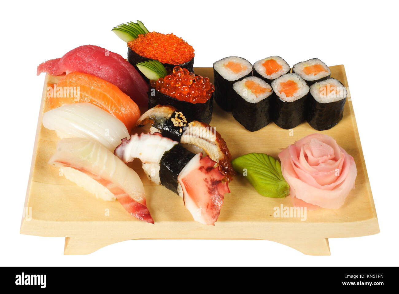 Sushi Bar Japan Asian Food or Restaurant of Sashimi and Rolls for Eating wi...