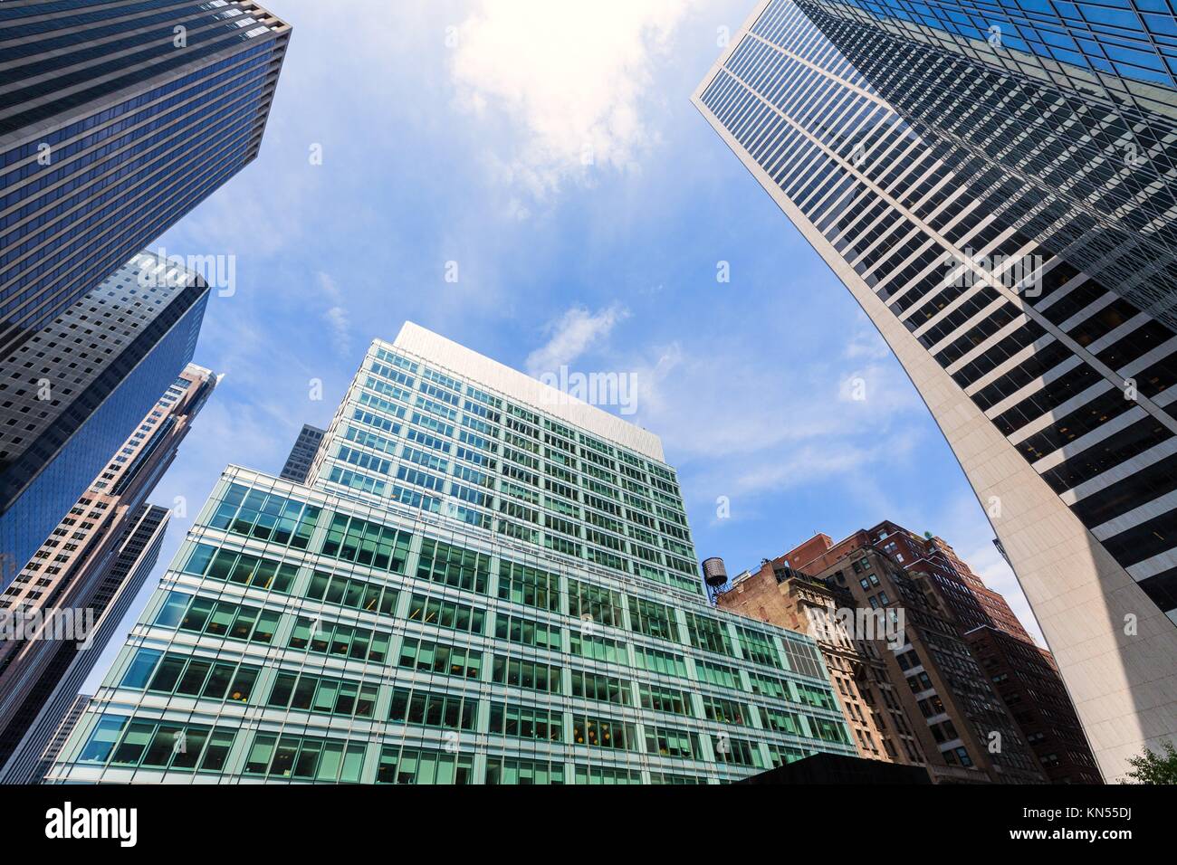 Manhattan New York city Sixth Avenue Las Americas 6th Av NYC US. Stock Photo