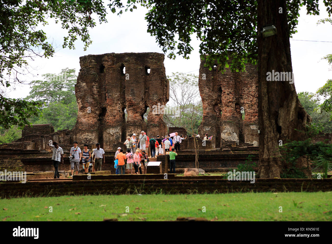 Royal Palace, Citadel, UNESCO World Heritage Site, the ancient city of Polonnaruwa, Sri Lanka, Asia Stock Photo