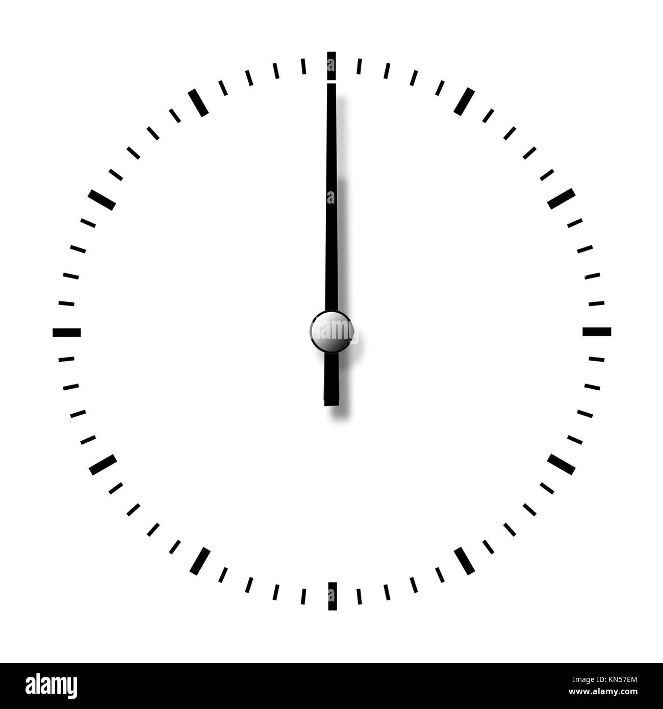 Clock without numbers isolated on white background. Closeup Stock Photo Alamy