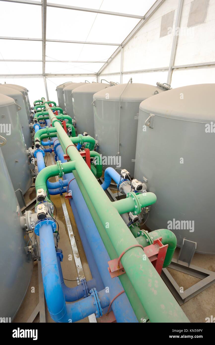 industrial water filters treatment inside of plant Stock Photo Alamy
