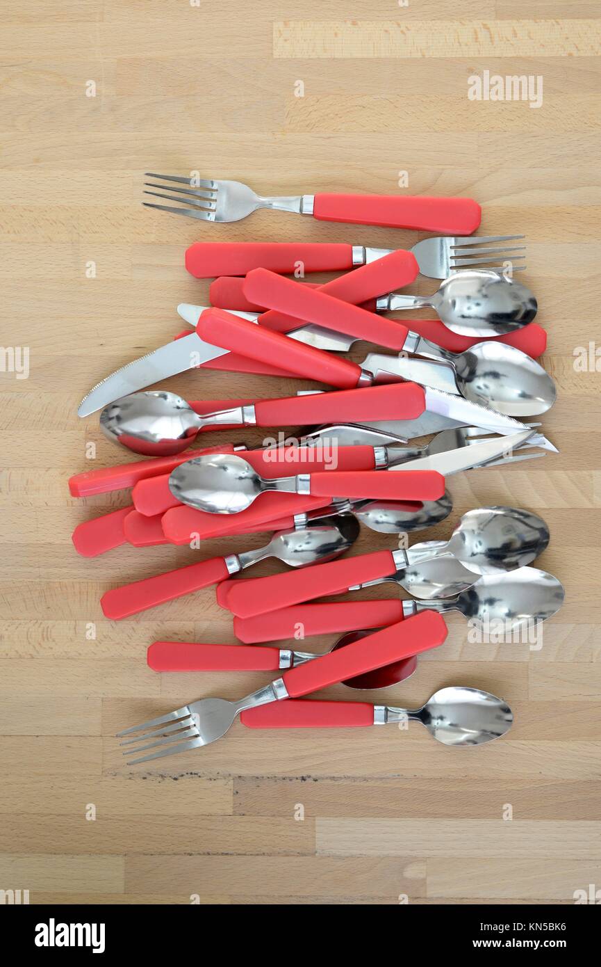 A close a shot of eating utensils Stock Photo Alamy