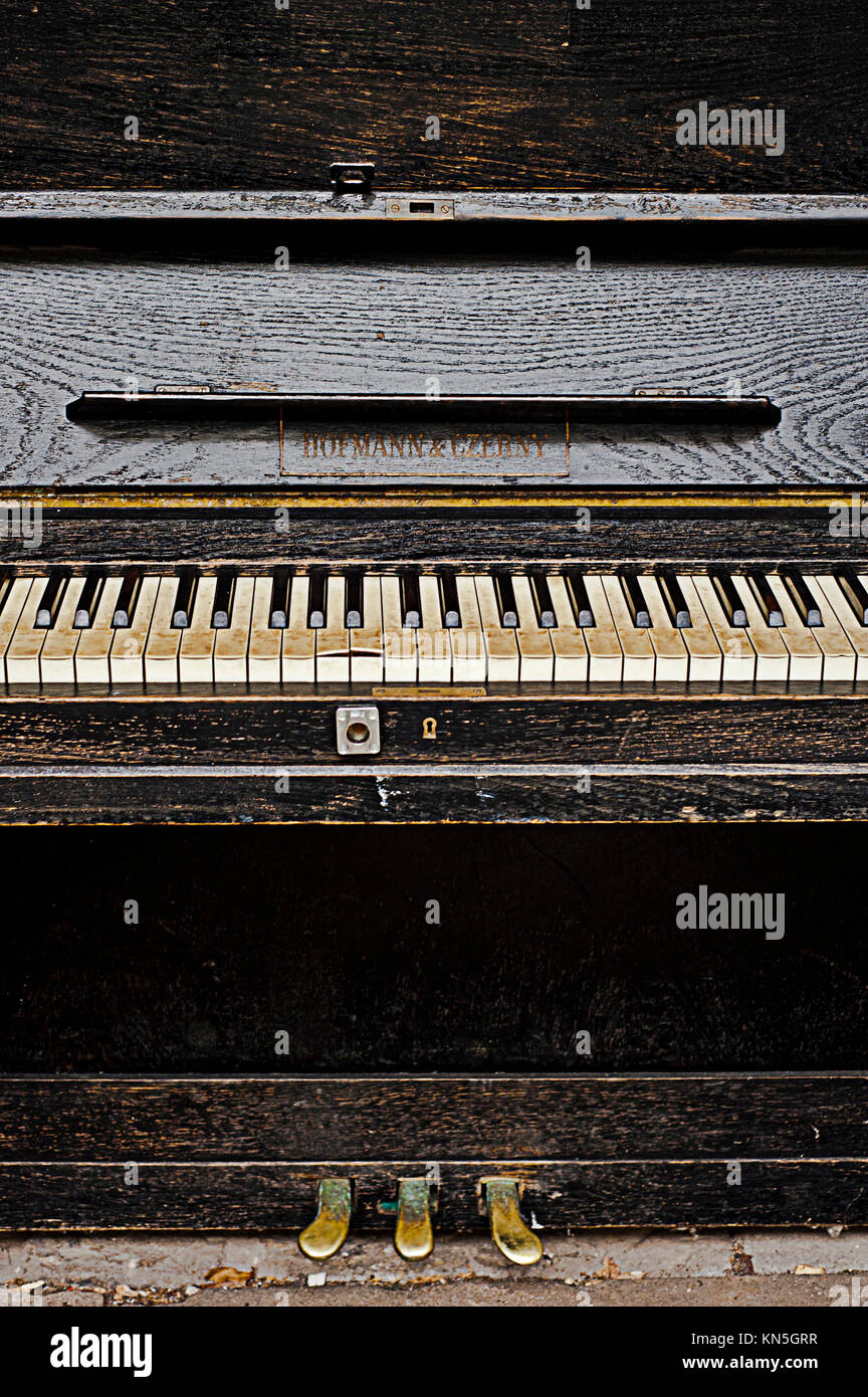 Hoffmann Czerny upright piano Stock Photo