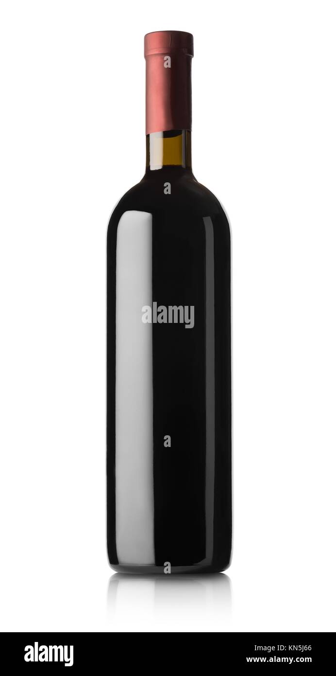 Bottle of red wine isolated on a white background Stock Photo Alamy