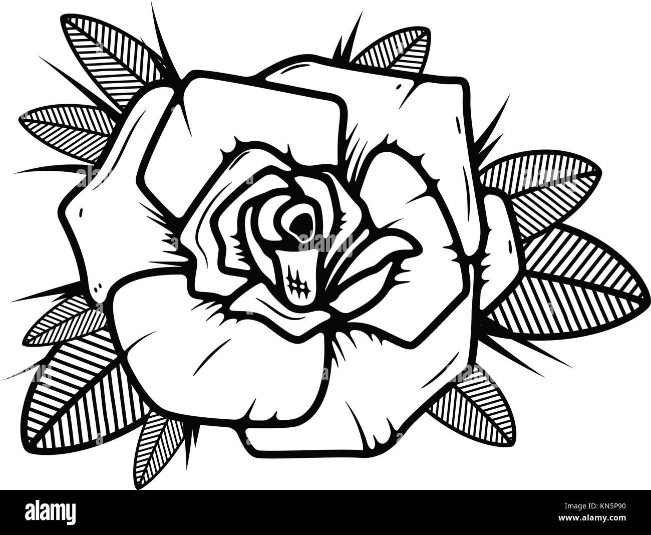 Vivid Rose Tattoo Vector Art – IMAGELLA