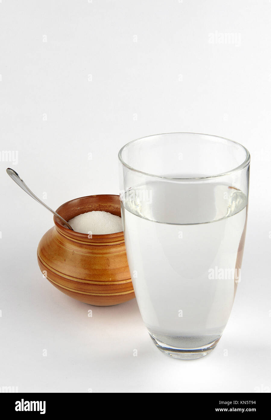 a glass of water with sugar Stock Photo Alamy