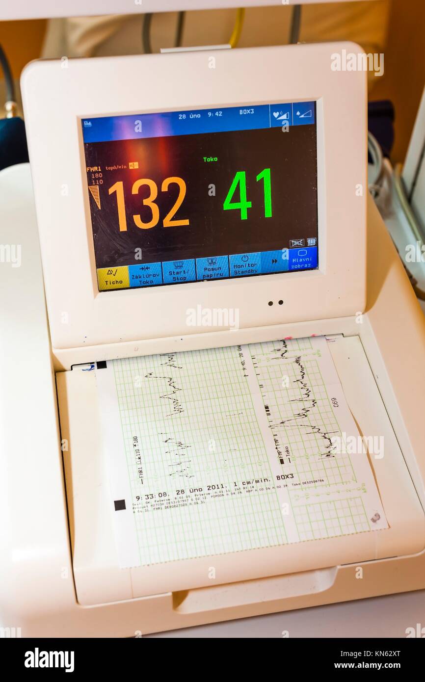 monitor for measuring of labor contractions Stock Photo Alamy